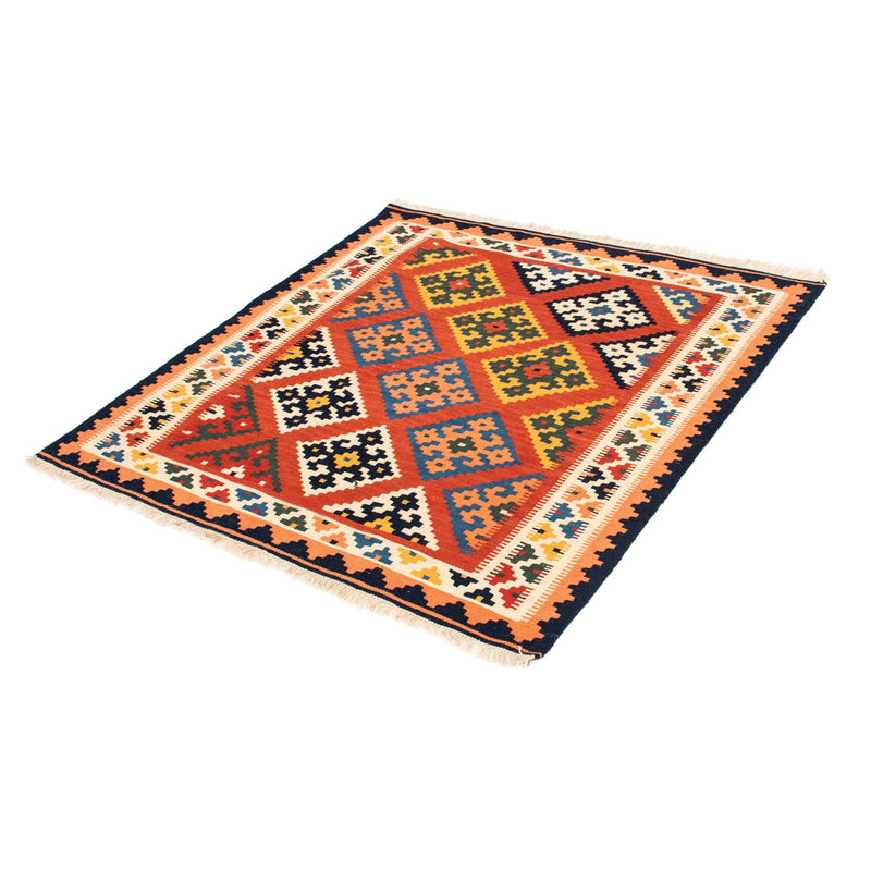 Kelim Rug - Oriental square  - 106 x 104 cm - red