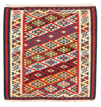 Kelim Rug - Oriental square  - 104 x 103 cm - multicolored