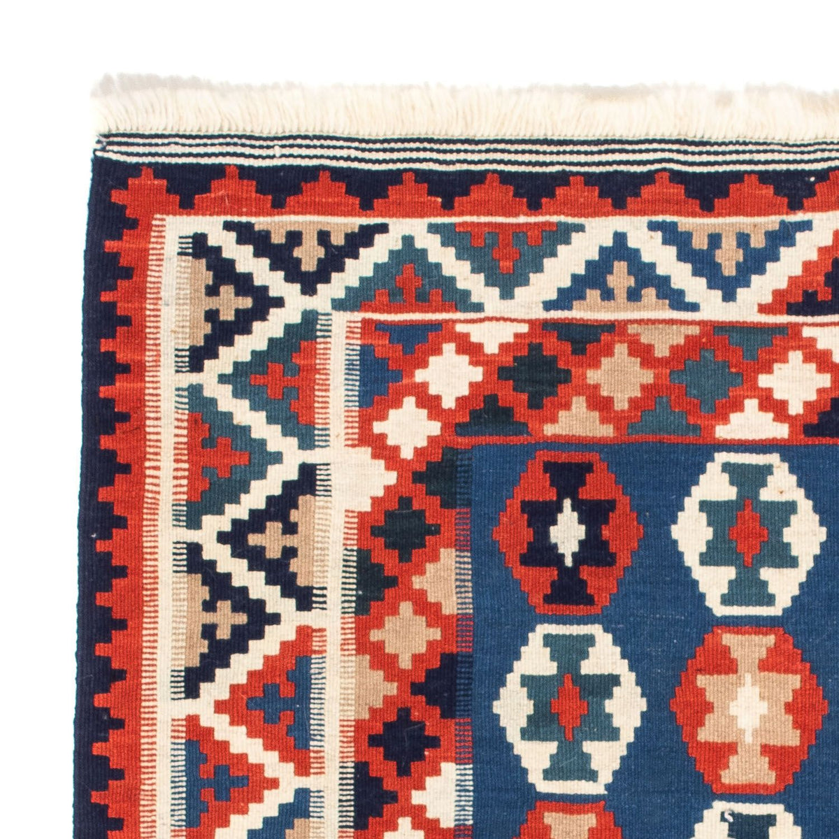 Kelim Rug - Oriental square  - 103 x 100 cm - dark blue