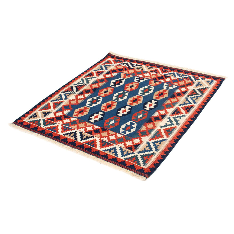 Kelim Rug - Oriental square  - 103 x 102 cm - dark blue