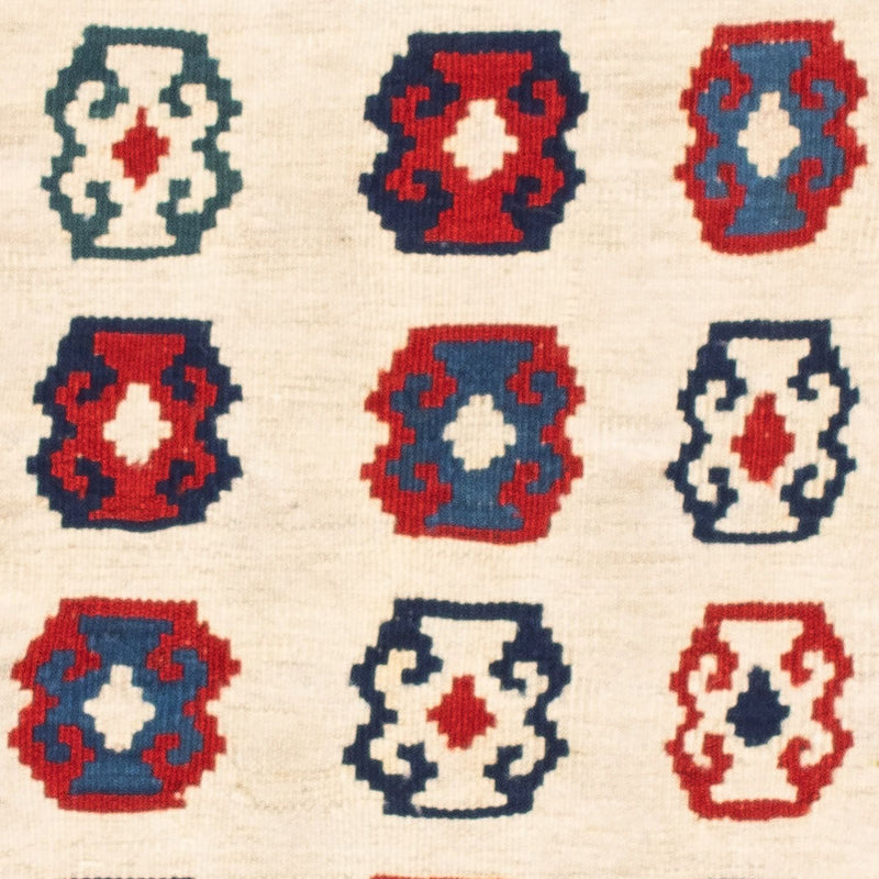 Kelim Rug - Oriental square  - 100 x 100 cm - beige