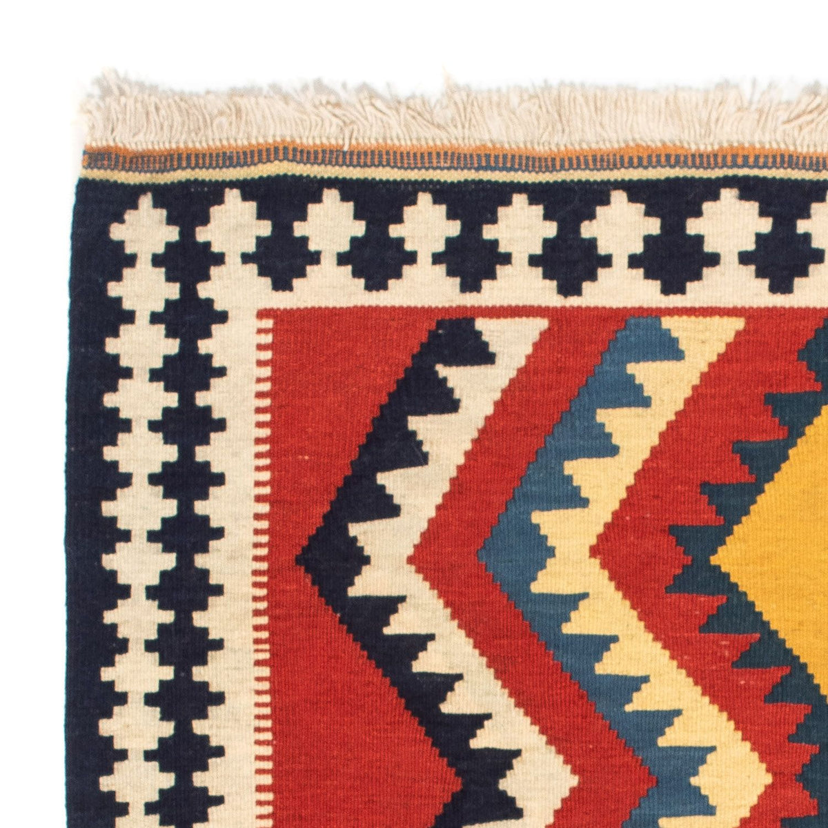 Kelim Rug - Oriental square  - 100 x 97 cm - red