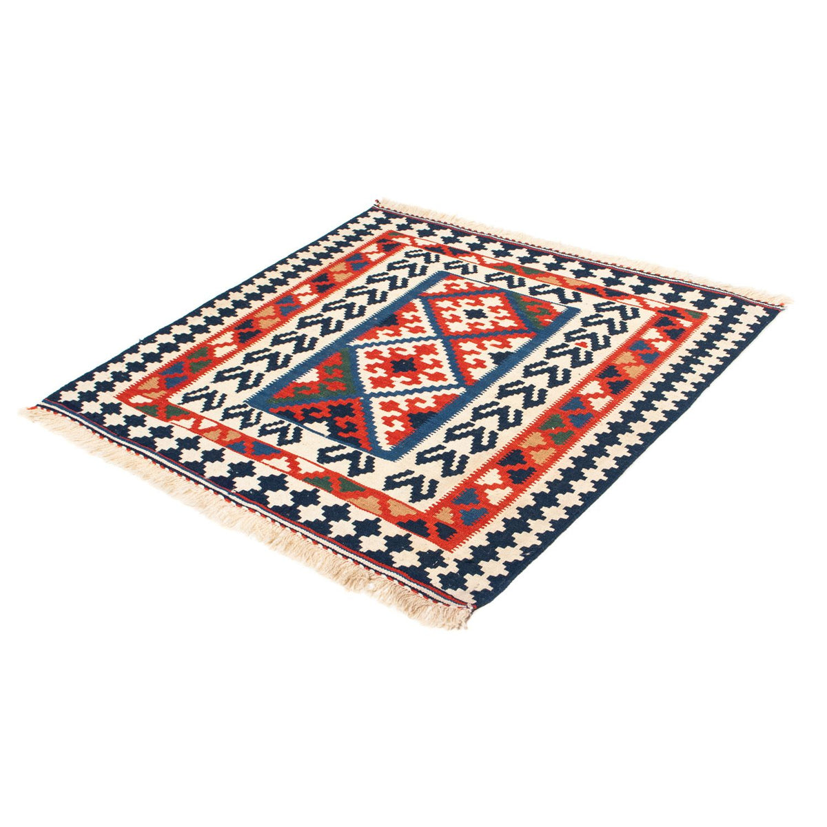 Kelim Rug - Oriental square  - 102 x 96 cm - multicolored