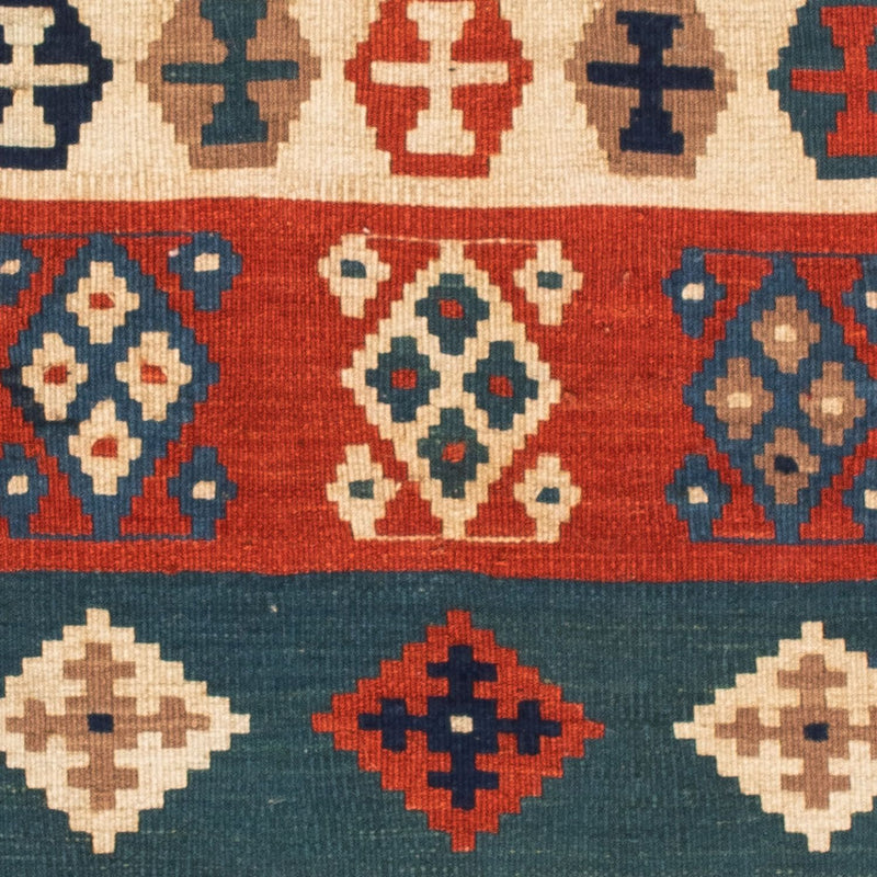 Kelim Rug - Oriental square  - 102 x 100 cm - blue