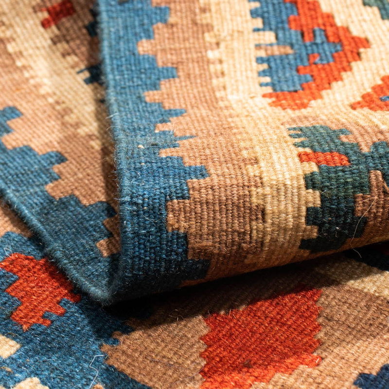 Kelim Rug - Oriental square  - 102 x 100 cm - blue