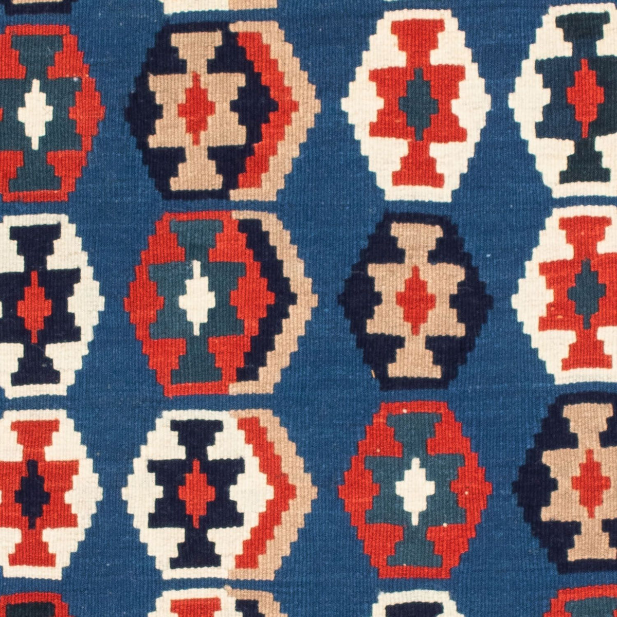 Kelim Rug - Oriental square  - 105 x 105 cm - dark blue