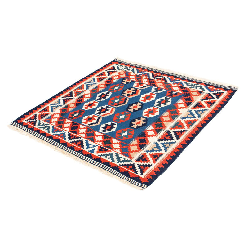 Kelim Rug - Oriental square  - 105 x 105 cm - dark blue