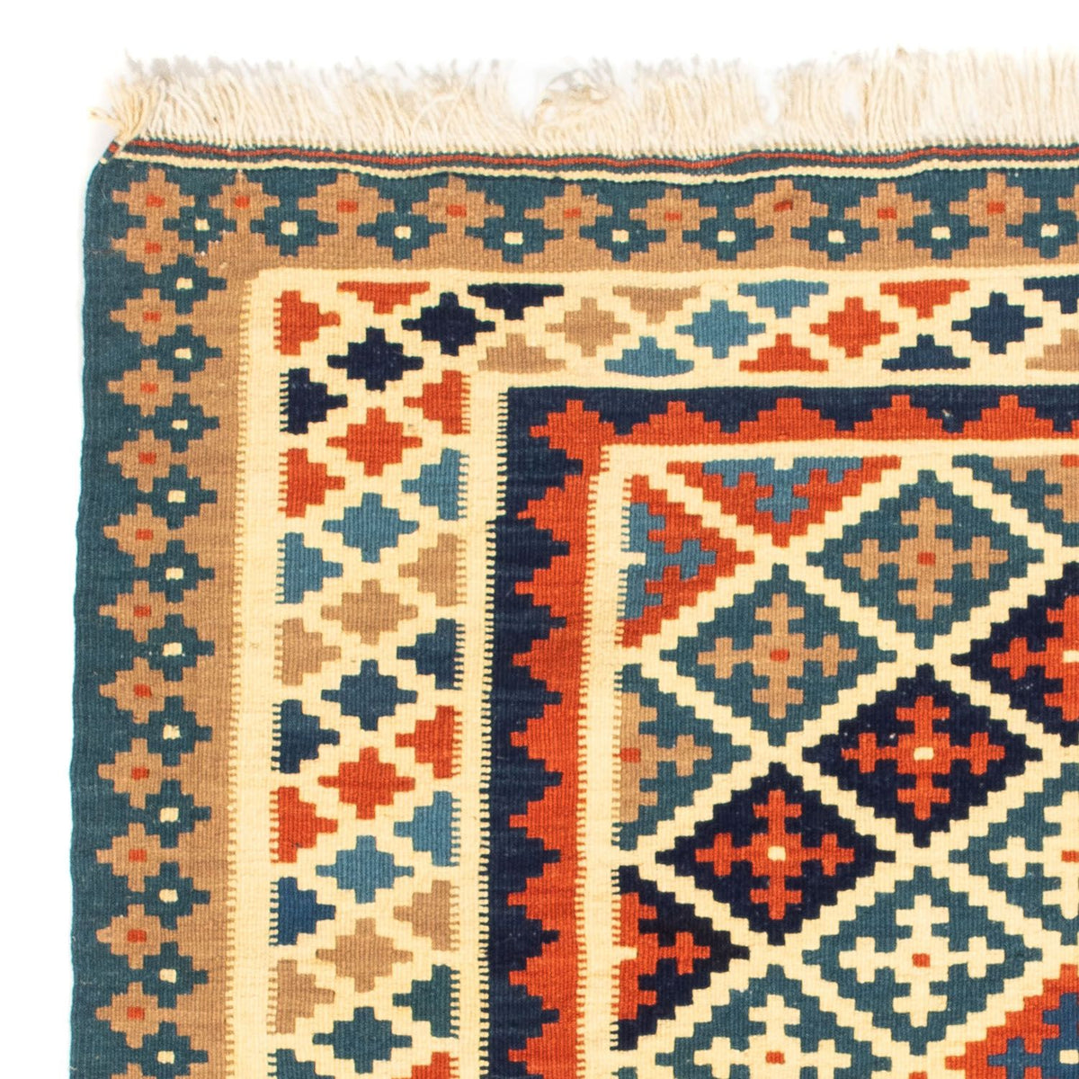 Kelim Rug - Oriental square  - 107 x 101 cm - beige