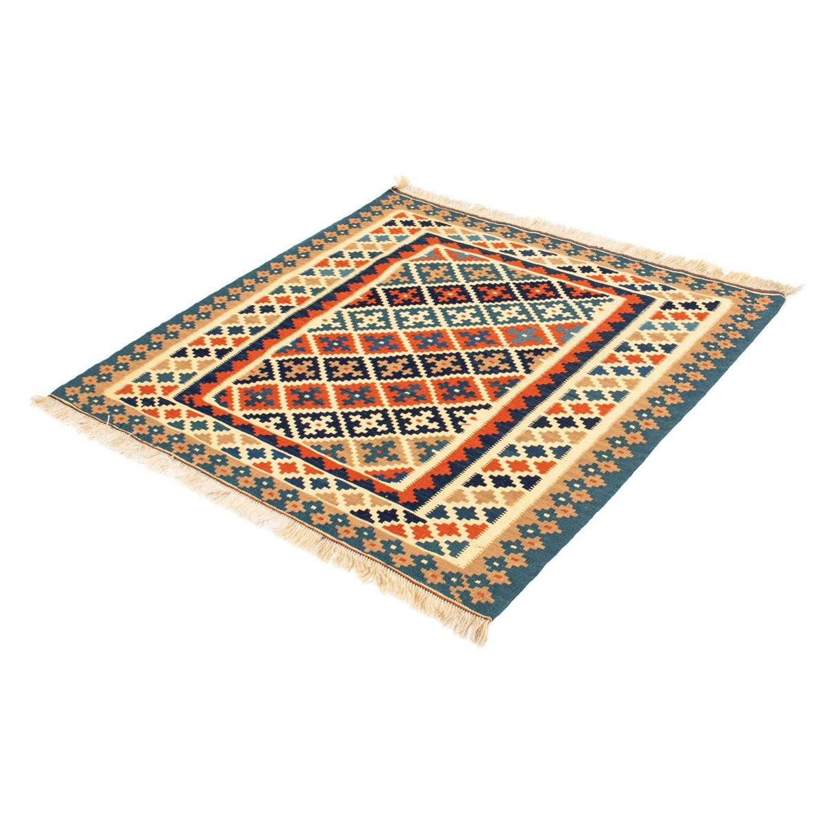 Kelim Rug - Oriental square  - 107 x 101 cm - beige