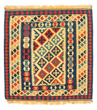 Kelim Rug - Oriental square  - 105 x 102 cm - multicolored