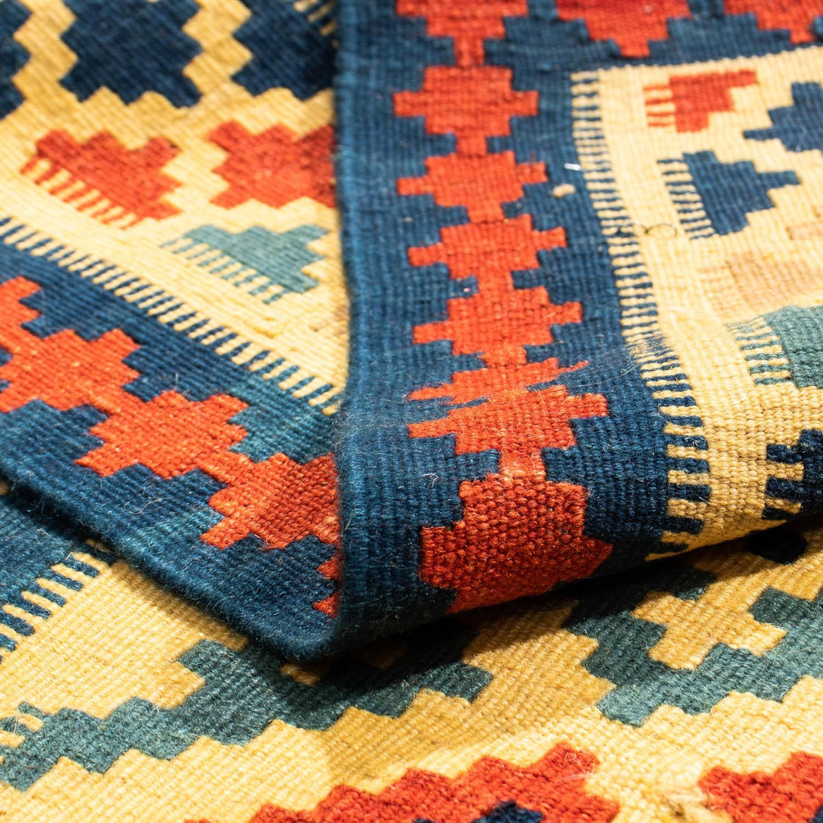 Kelim Rug - Oriental square  - 105 x 102 cm - multicolored