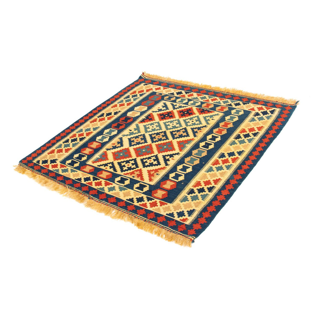 Kelim Rug - Oriental square  - 105 x 102 cm - multicolored