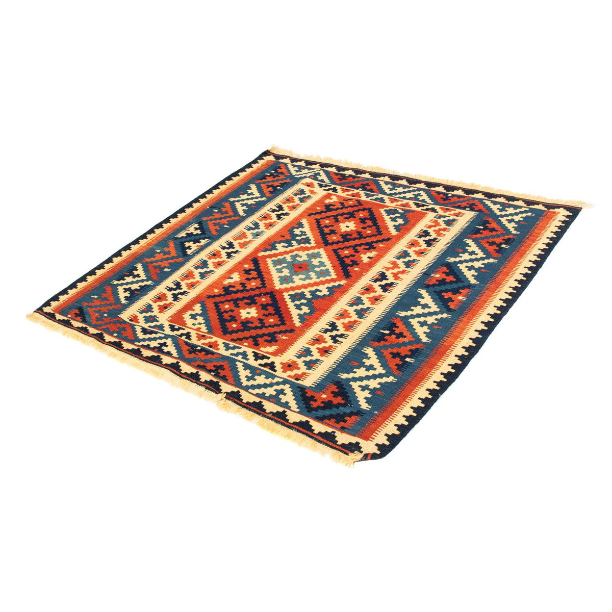 Kelim Rug - Oriental square  - 104 x 101 cm - multicolored
