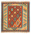 Kelim Rug - Oriental square  - 103 x 103 cm - rust