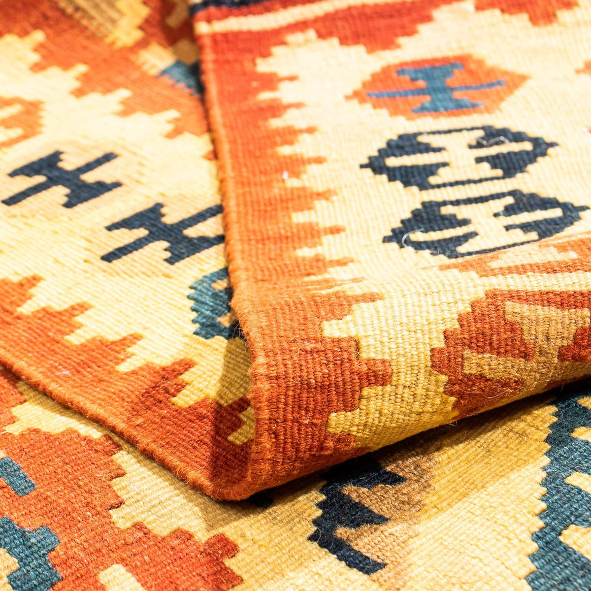 Kelim Rug - Oriental square  - 103 x 100 cm - beige