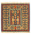 Kelim Rug - Oriental square  - 100 x 98 cm - dark blue