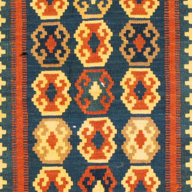 Kelim Rug - Oriental square  - 100 x 98 cm - dark blue
