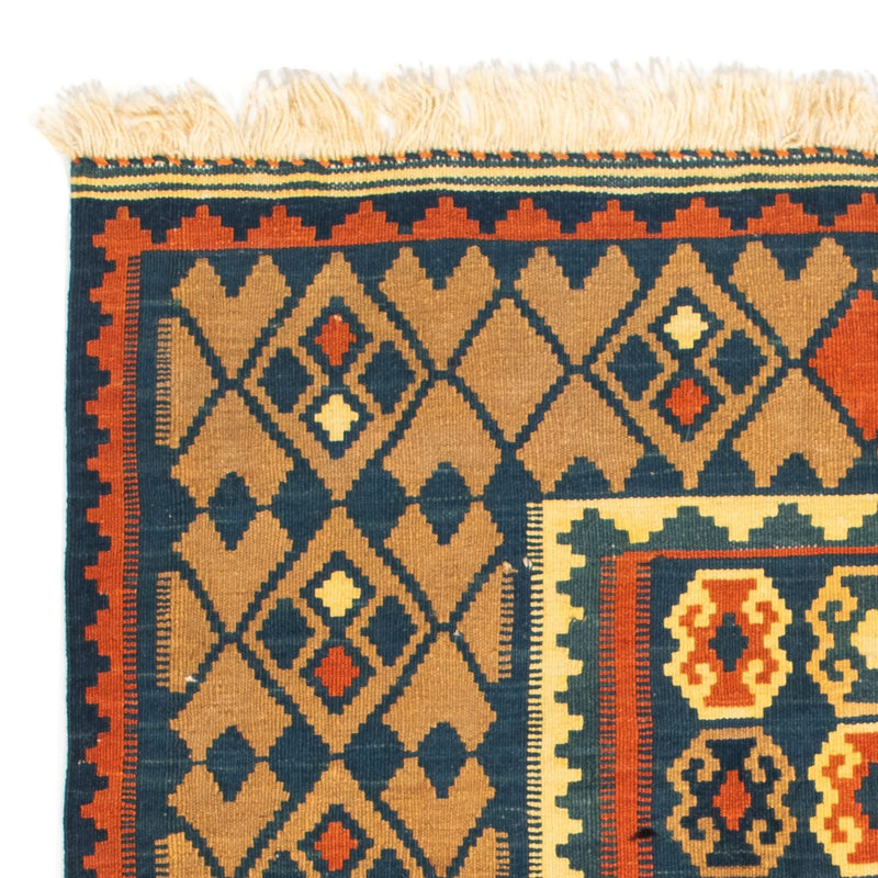 Kelim Rug - Oriental square  - 100 x 98 cm - dark blue