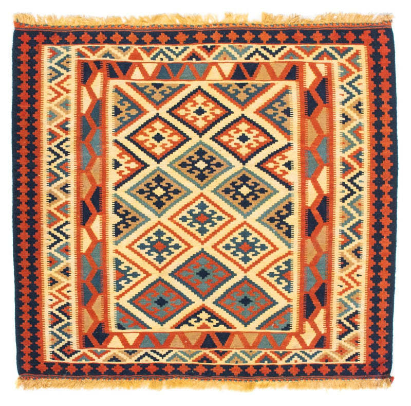 Kelim Rug - Oriental square  - 103 x 100 cm - beige
