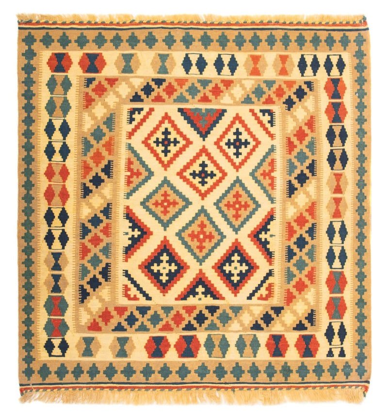 Kelim Rug - Oriental square  - 105 x 103 cm - multicolored
