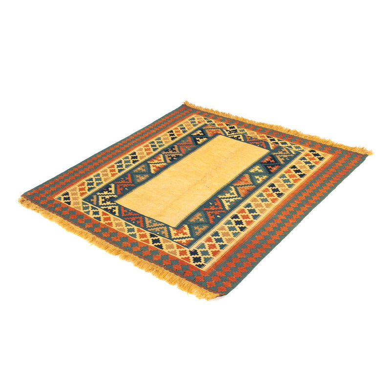 Kelim Rug - Oriental square  - 100 x 97 cm - beige
