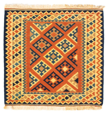Kelim Rug - Oriental square  - 103 x 100 cm - rust