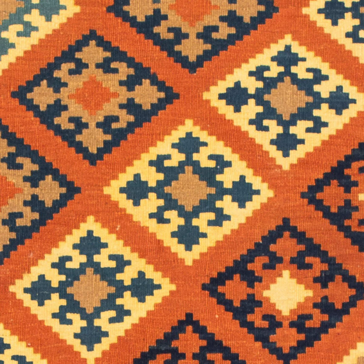 Kelim Rug - Oriental square  - 103 x 100 cm - rust