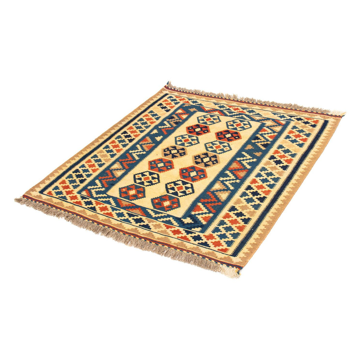 Kelim Rug - Oriental square  - 103 x 100 cm - beige
