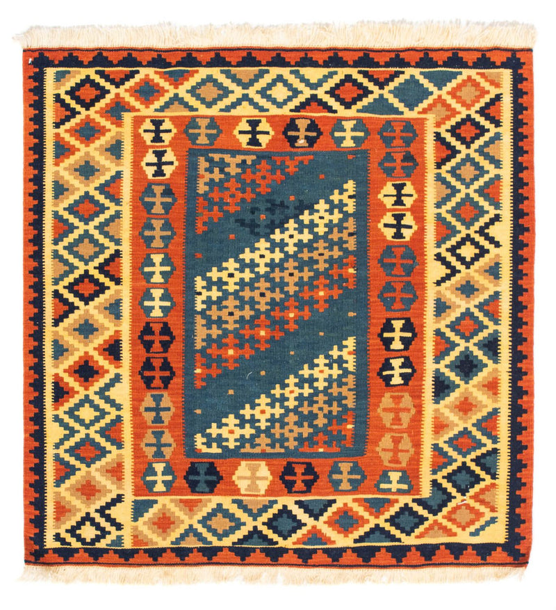 Kelim Rug - Oriental square  - 105 x 100 cm - multicolored