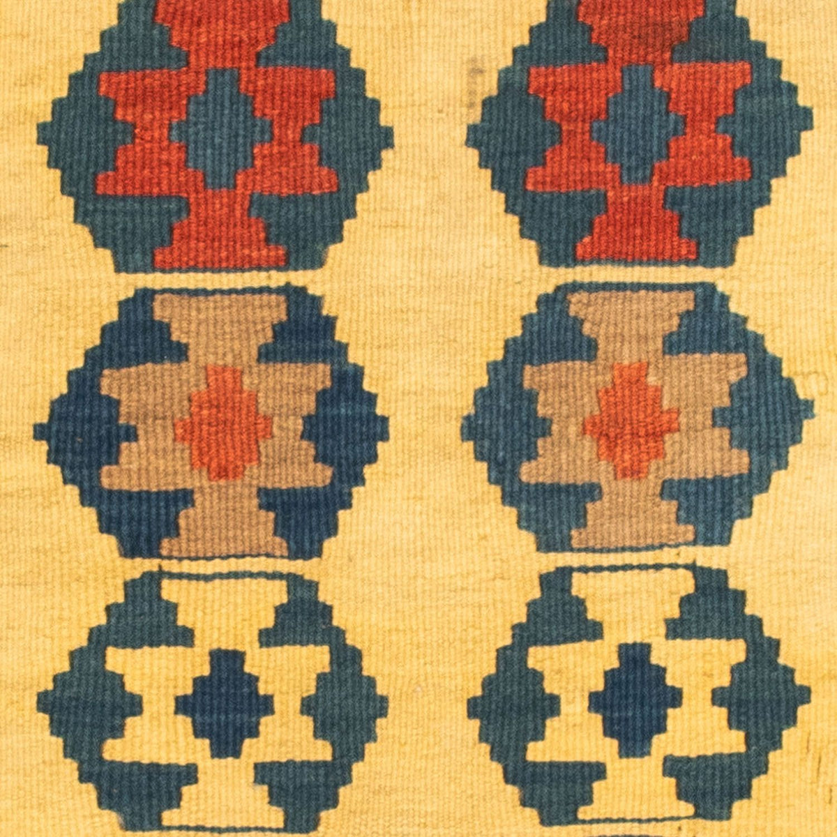 Kelim Rug - Oriental square  - 101 x 95 cm - gold