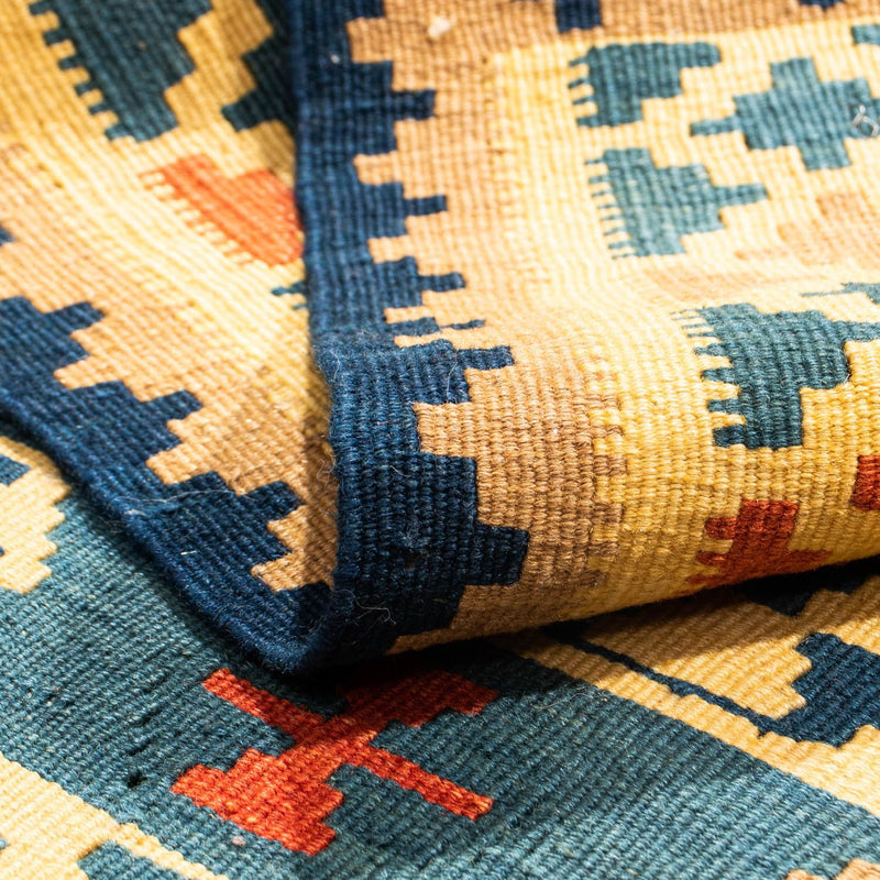 Kelim Rug - Oriental square  - 101 x 95 cm - gold