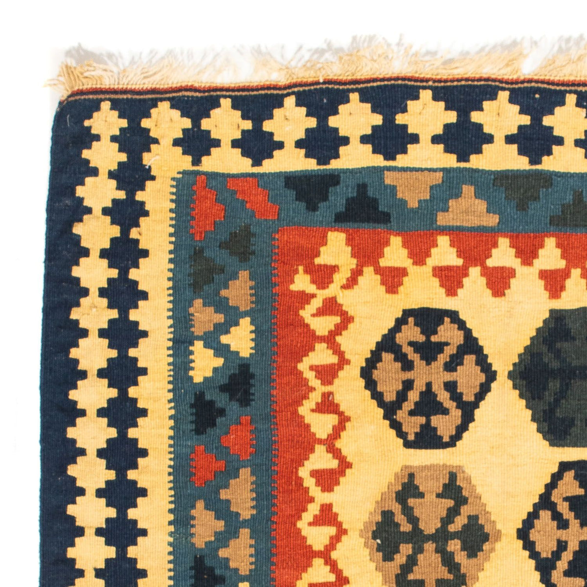 Kelim Rug - Oriental square  - 103 x 100 cm - dark blue