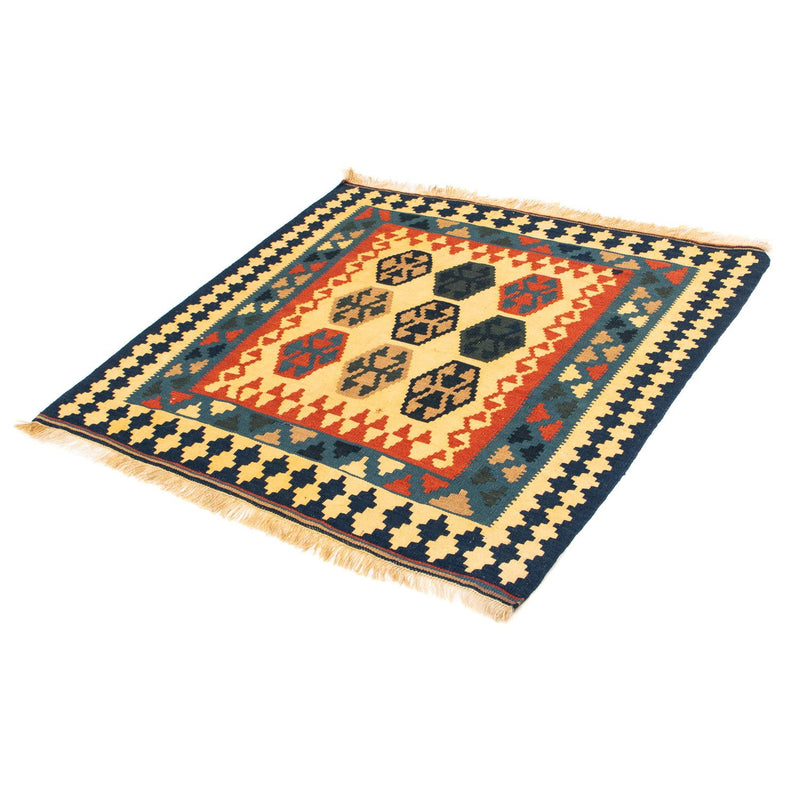 Kelim Rug - Oriental square  - 103 x 100 cm - dark blue