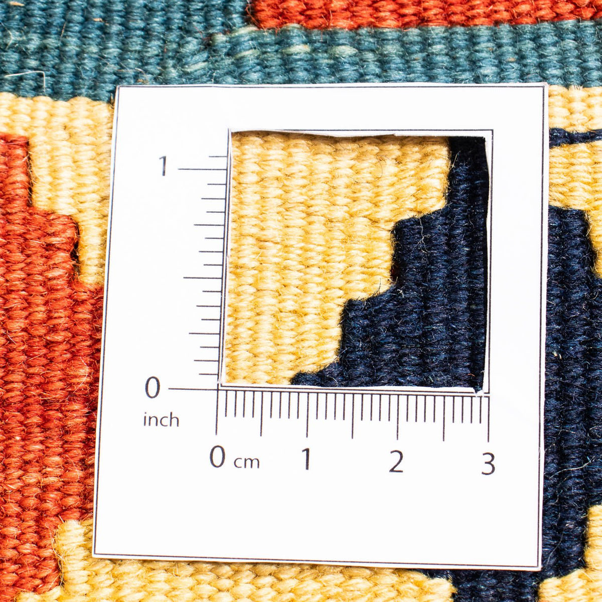 Kelim Rug - Oriental square  - 100 x 100 cm - blue