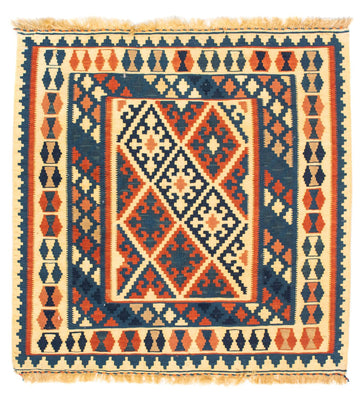 Kelim Rug - Oriental square  - 106 x 100 cm - multicolored