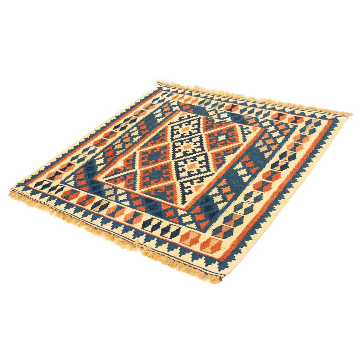 Kelim Rug - Oriental square  - 106 x 100 cm - multicolored