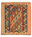Kelim Rug - Oriental square  - 107 x 100 cm - rust