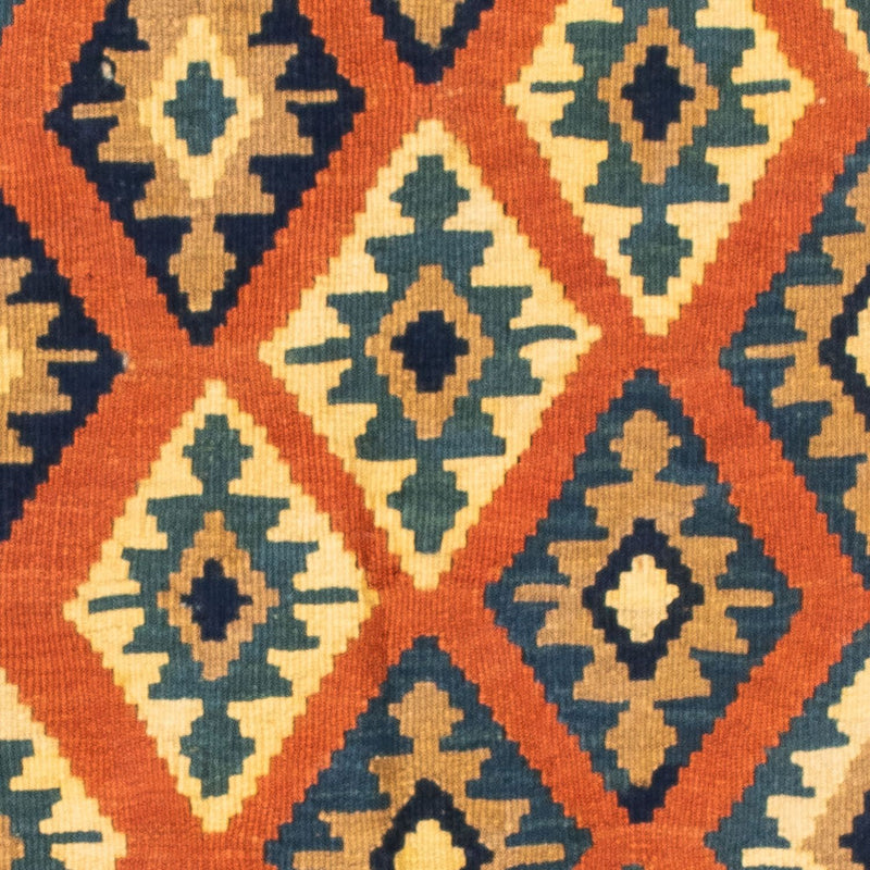 Kelim Rug - Oriental square  - 107 x 100 cm - rust