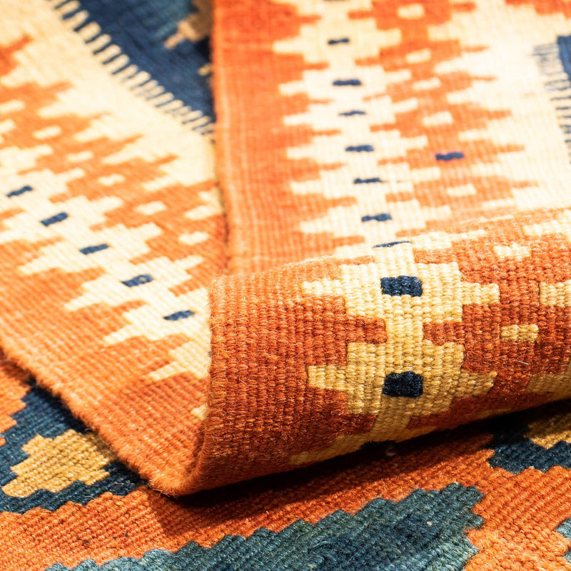 Kelim Rug - Oriental square  - 107 x 100 cm - rust