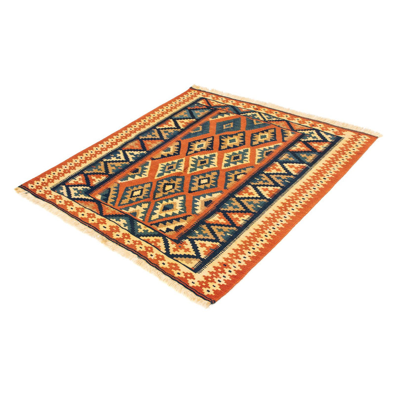 Kelim Rug - Oriental square  - 107 x 100 cm - rust
