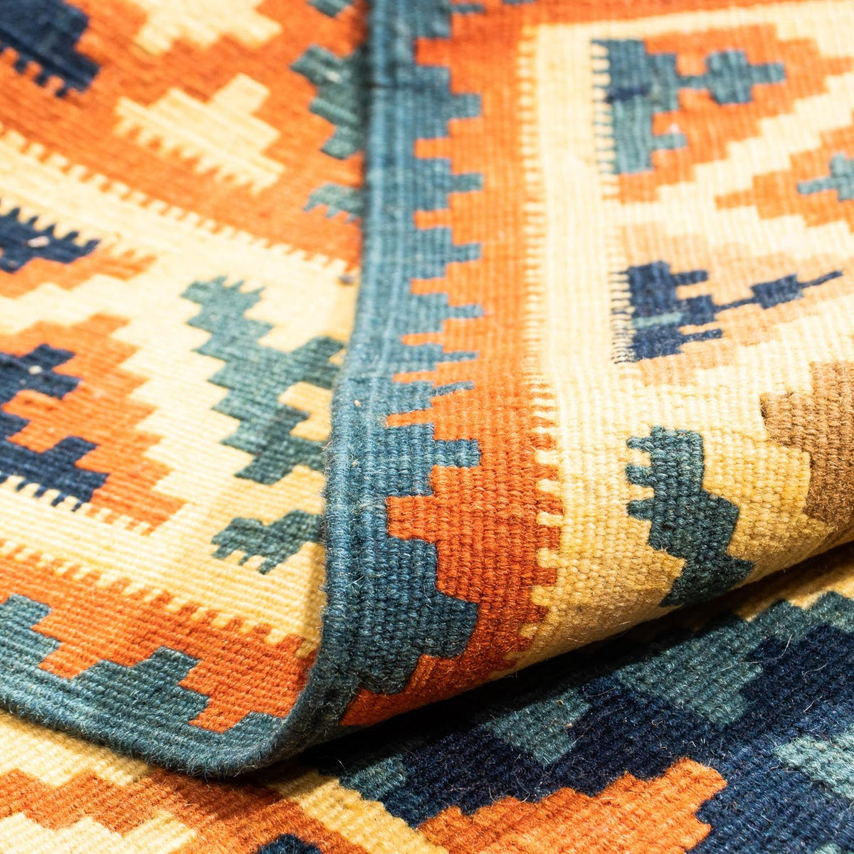 Kelim Rug - Oriental square  - 101 x 99 cm - beige