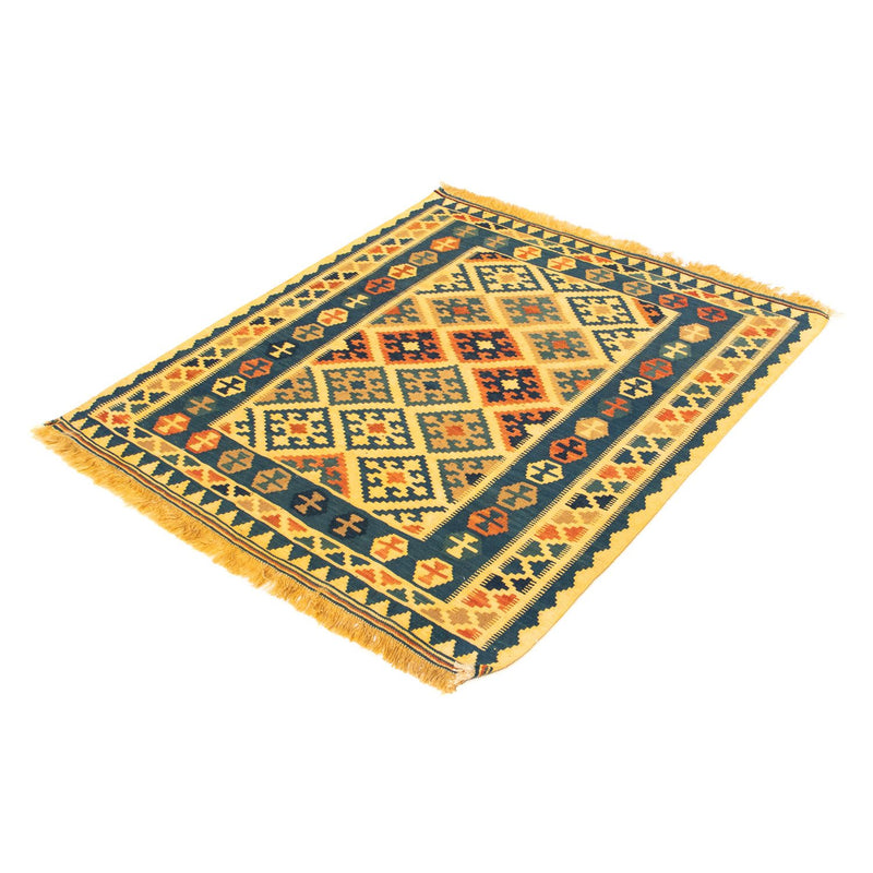 Kelim Rug - Oriental square  - 102 x 95 cm - yellow