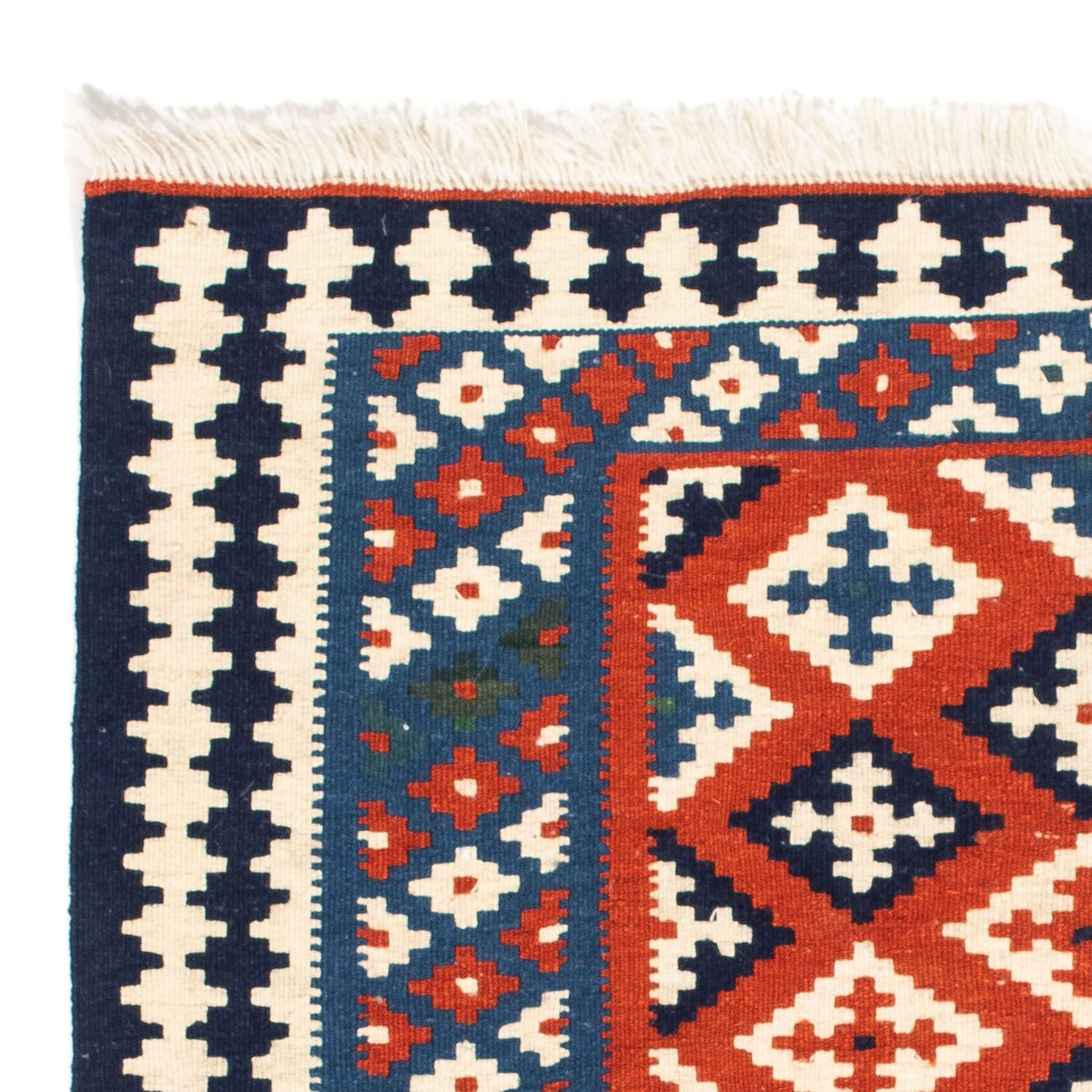 Kelim Rug - Oriental square  - 103 x 100 cm - dark blue