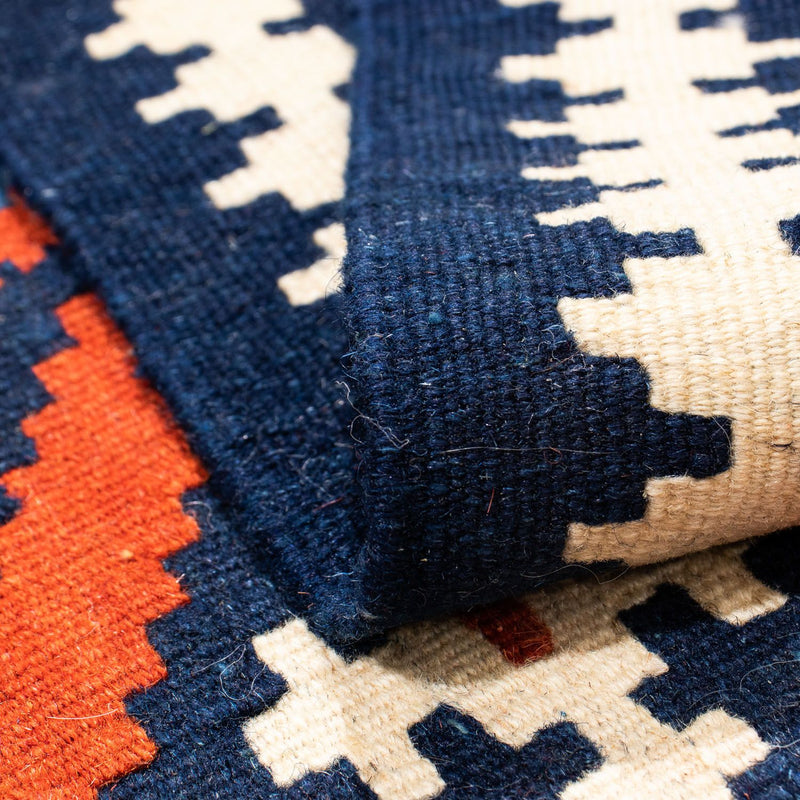 Kelim Rug - Oriental square  - 103 x 100 cm - dark blue