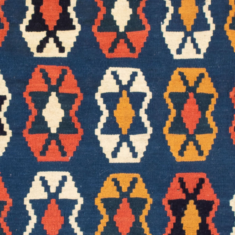 Kelim Rug - Oriental square  - 100 x 96 cm - dark blue