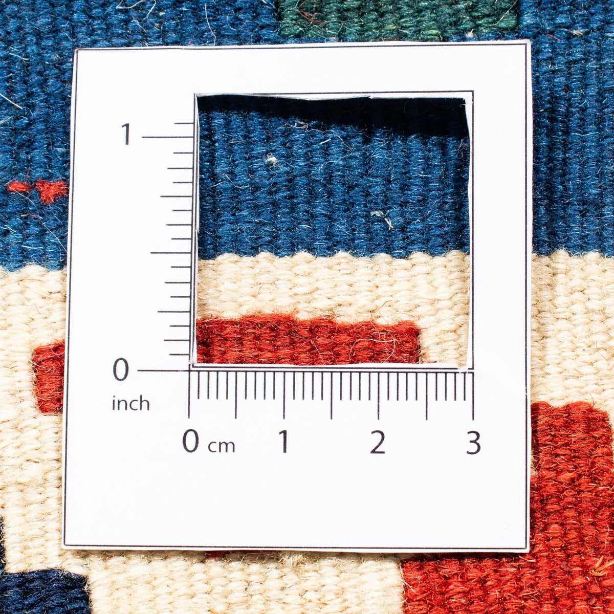 Kelim Rug - Oriental square  - 100 x 100 cm - dark blue