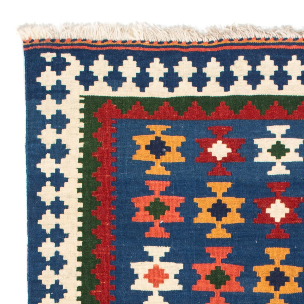 Kelim Rug - Oriental square  - 104 x 100 cm - dark blue