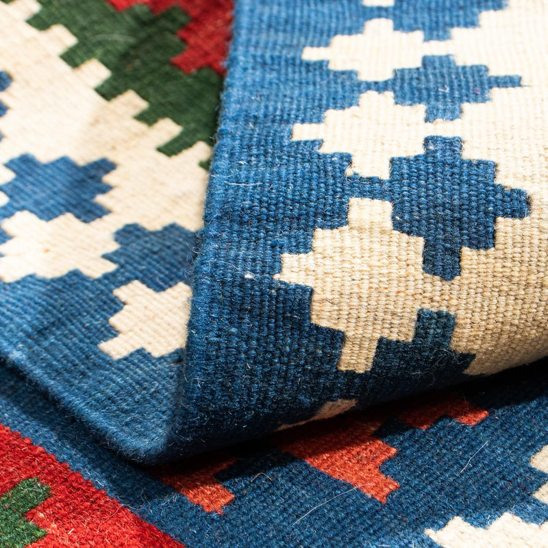 Kelim Rug - Oriental square  - 104 x 100 cm - dark blue