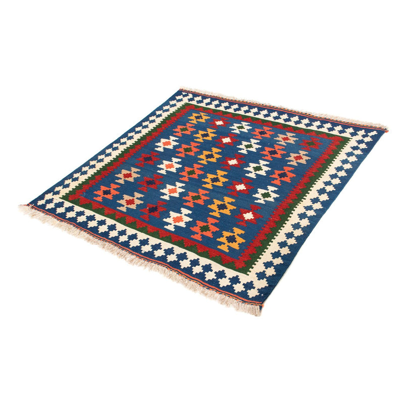 Kelim Rug - Oriental square  - 104 x 100 cm - dark blue