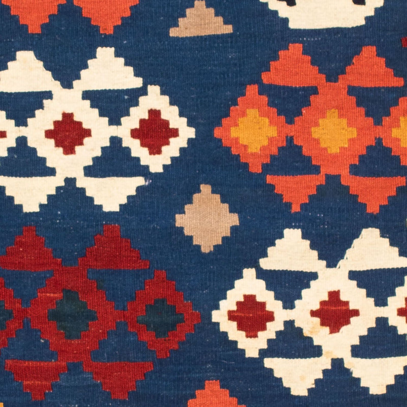 Kelim Rug - Oriental square  - 104 x 102 cm - dark blue